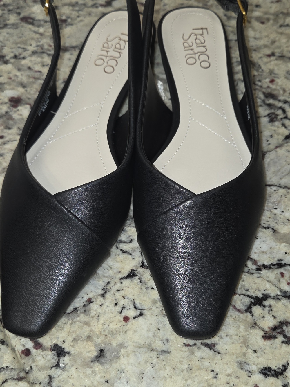 NEW Franco Sarto Women's Raena Slingback Flats Size 6 Black